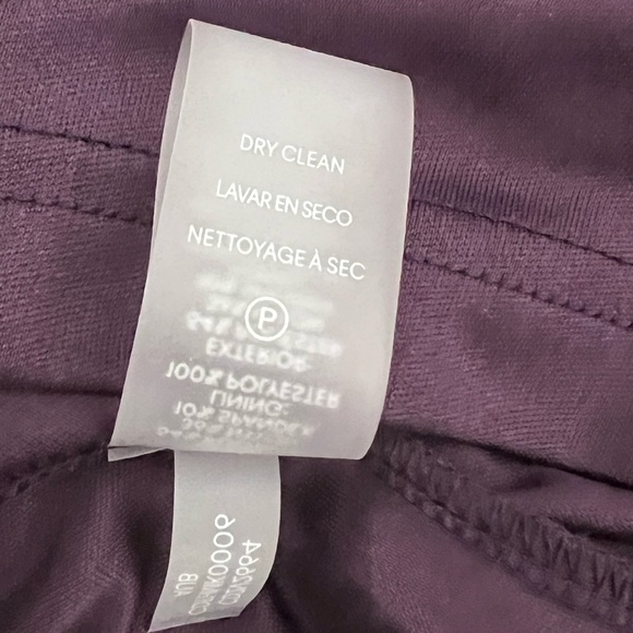 🎩🗝️ NWT $159 Calvin Klein Purple Short V-Neck Ruffled Hem Faux Wrap Velvet Dress - Picture 12 of 14